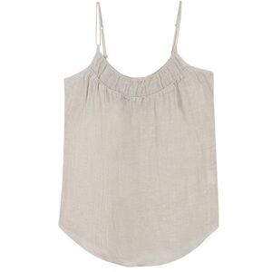 EILEEN FISHER Linen Gauze Tank Cream Grey Women’s Size Large